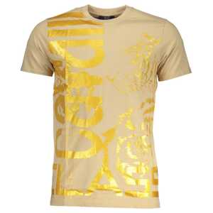 Cavalli Class Beige Cotton T-Shirt