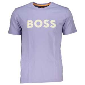 Hugo Boss Purple Cotton Men T-Shirt