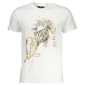 Cavalli Class White Cotton T-Shirt