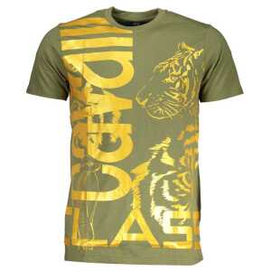 Cavalli Class Green Cotton T-Shirt