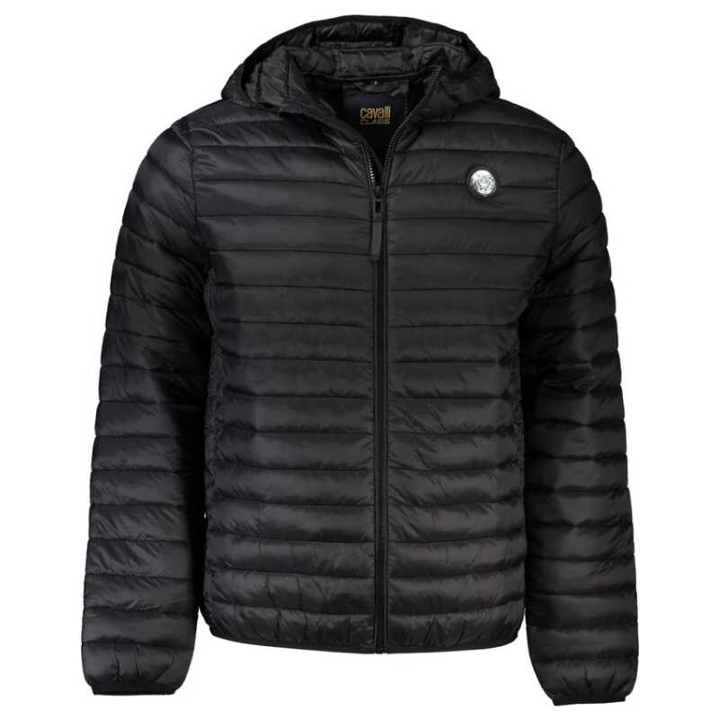 Cavalli Class Black Polyamide Men Jacket, theFeinheit
