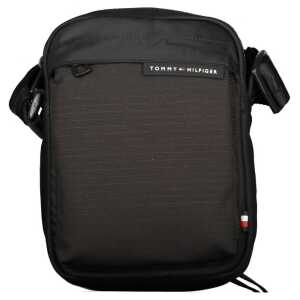Tommy Hilfiger Black Recycled Polyester Men Shoulder Bag
