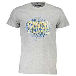 Cavalli Class Brown Cotton Men T-Shirt