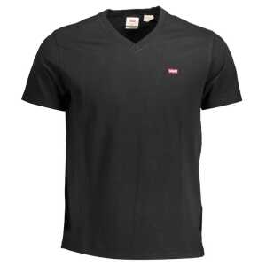 Levi's Black Cotton Men T-Shirt
