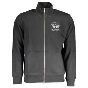 La Martina Black Cotton Men Sweater