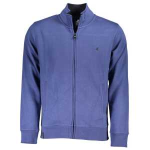 U.S. Grand Polo Classic Blue Zippered Sweatshirt with Embroidery