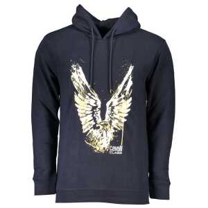 Cavalli Class Blue Cotton Men Sweater