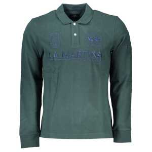 La Martina Classic Green Polo Shirt with Embroidery Detail