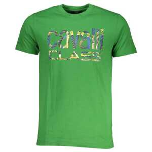 Cavalli Class Green Cotton T-Shirt