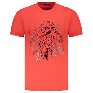 Cavalli Class Red Cotton Men T-Shirt