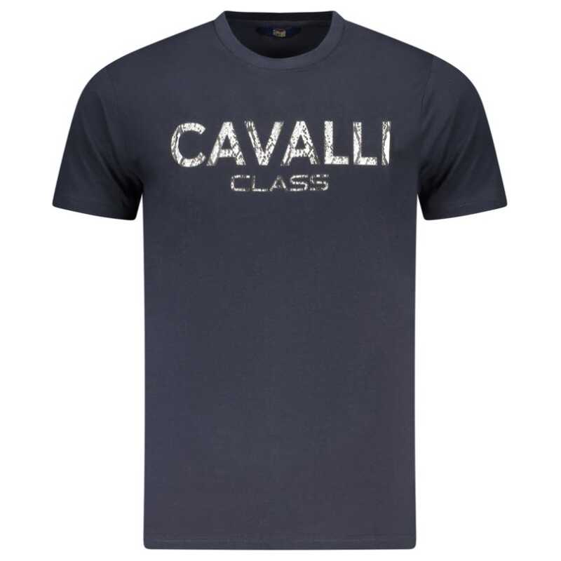 Cavalli Class Blue Cotton Men T-Shirt, theFeinheit