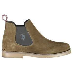 U.S. POLO ASSN. Green Leather Men Ankle Boot