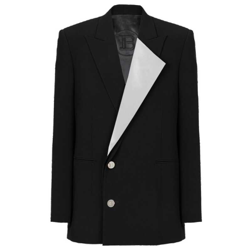 Balmain Black Viscose Blazer, theFeinheit
