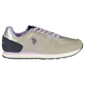 U.S. POLO ASSN. Silver Polyester Women Sneaker