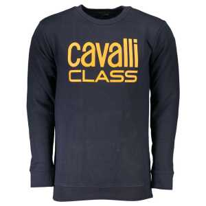 Cavalli Class Blue Cotton Sweater