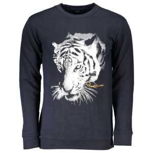 Cavalli Class Blue Cotton Sweater