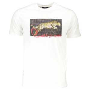 Cavalli Class White Cotton T-Shirt