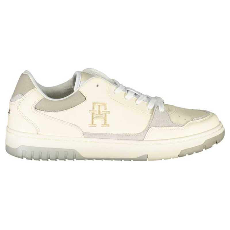 Tommy Hilfiger Beige Sports Sneakers with Unique Embroidery, theFeinheit