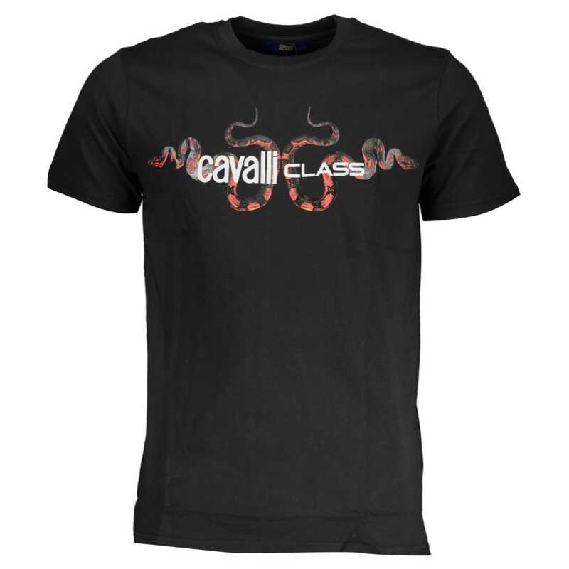 Cavalli Class Black Cotton T-Shirt, theFeinheit