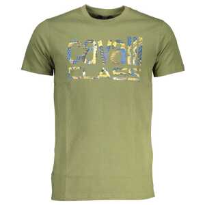 Cavalli Class Green Cotton T-Shirt