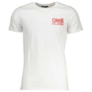 Cavalli Class White Cotton T-Shirt