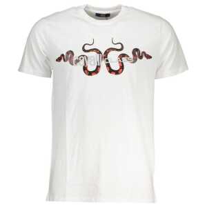 Cavalli Class White Cotton T-Shirt