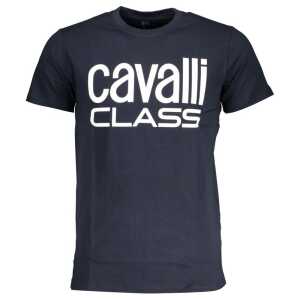 Cavalli Class Blue Cotton T-Shirt