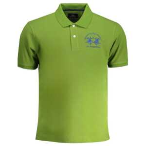 La Martina Green Cotton Polo Shirt