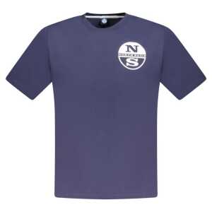 North Sails Blue Cotton Men T-Shirt
