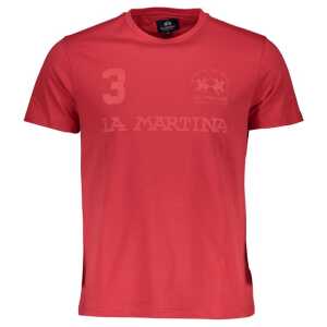La Martina Red Cotton Men T-Shirt