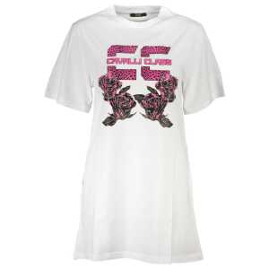 Cavalli Class White Cotton Women Dress