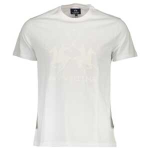 La Martina White Cotton Men T-Shirt
