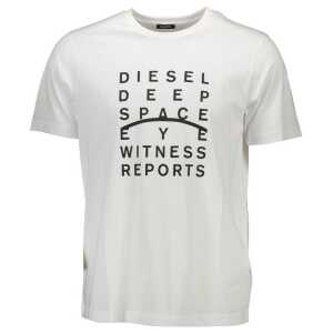 Diesel White Cotton Men T-Shirt