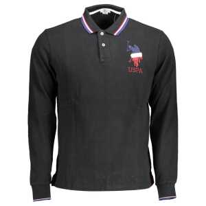 U.S. POLO ASSN. Black Cotton Men Polo Shirt