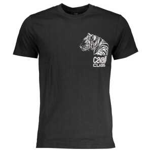 Cavalli Class Black Cotton T-Shirt