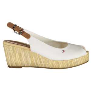Tommy Hilfiger White Cotton Sandal
