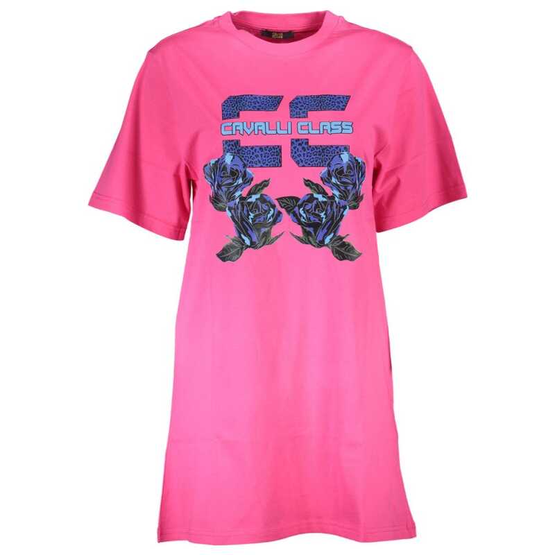Cavalli Class Pink Cotton Women Dress, theFeinheit