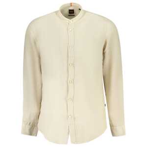 Hugo Boss Beige Linen Men Shirt