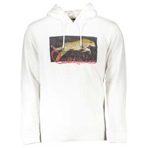 Cavalli Class White Cotton Men Sweater