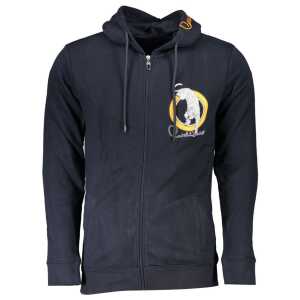 Cavalli Class Blue Cotton Mens Sweater