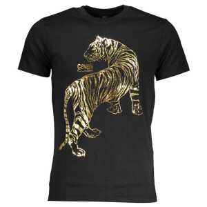 Cavalli Class Black Cotton T-Shirt