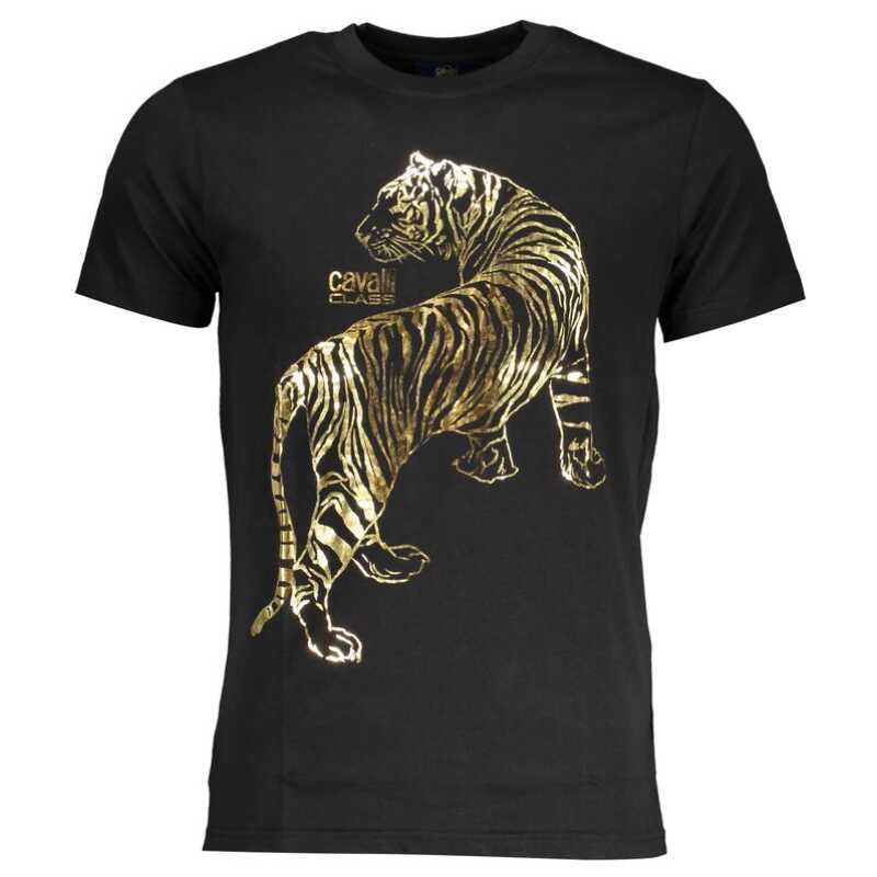 Cavalli Class Black Cotton T-Shirt, theFeinheit