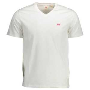 Levi's White Cotton Men T-Shirt