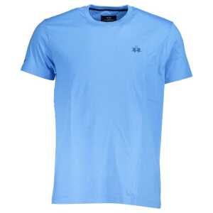 La Martina Blue Cotton Men T-Shirt