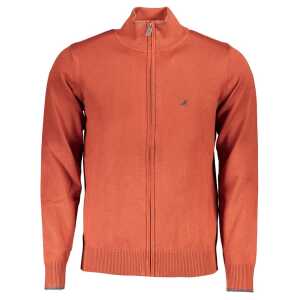 U.S. Grand Polo Sleek Long Sleeve Zip Cardigan with Embroidery