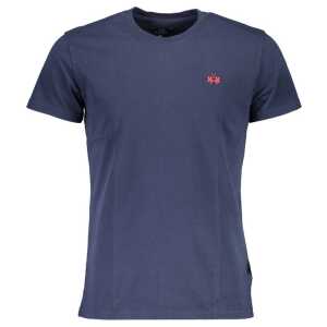 La Martina Elegant Crew Neck Cotton Tee with Embroidery