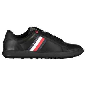 Tommy Hilfiger Chic Black Sneakers with Iconic Contrast Details