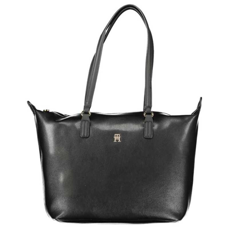 Tommy Hilfiger Black Polyester Handbag, theFeinheit