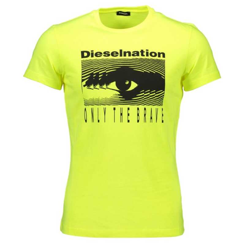Diesel Yellow Cotton Men T-Shirt, theFeinheit