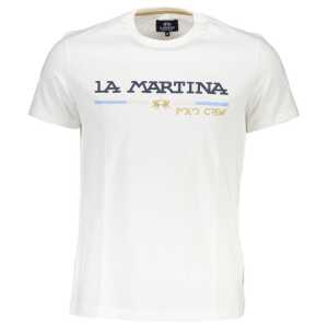 La Martina White Cotton Men T-Shirt